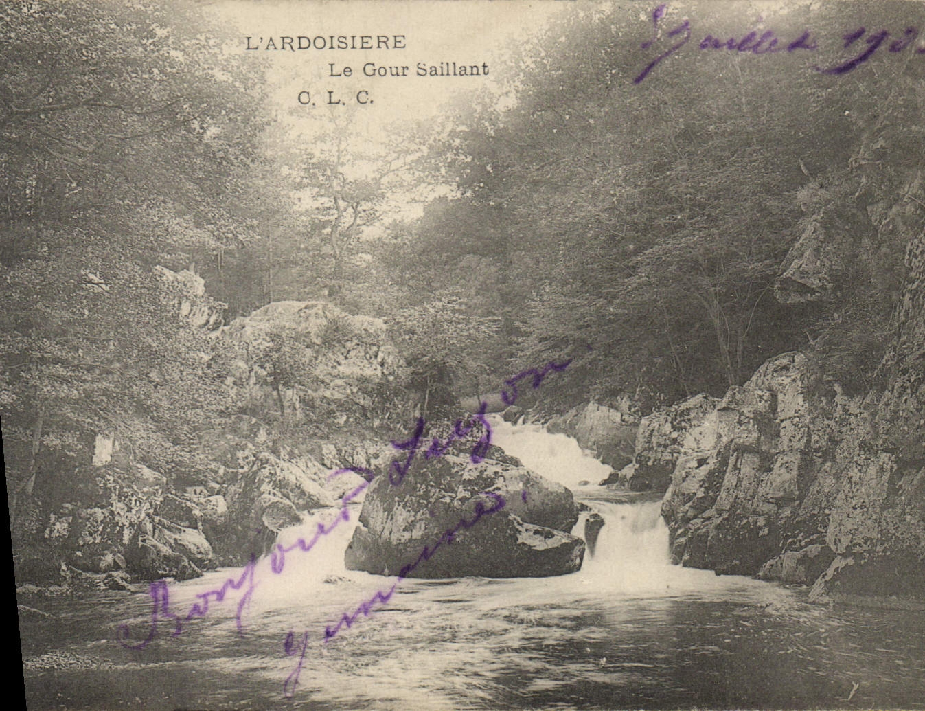 CPA L'Ardoisiere Le Cour Saillant 