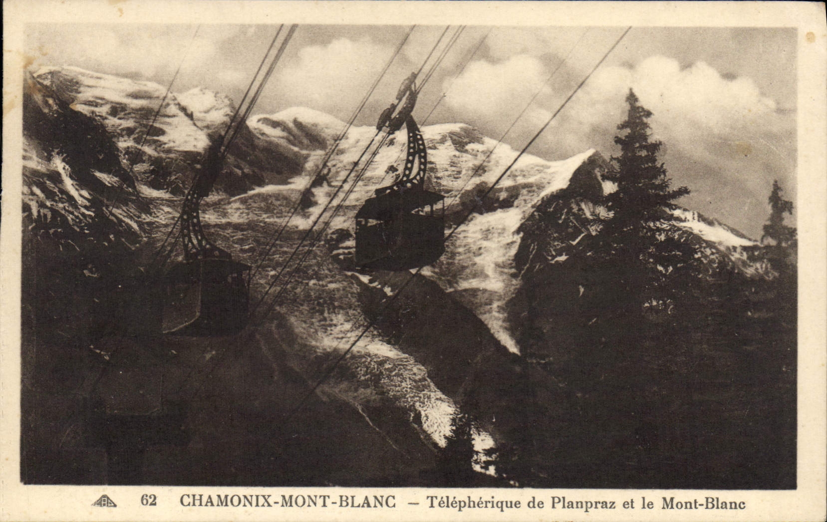 CPA Chamonix Mont Blanc Telepherique de Planpraz et le Mont Blanc 