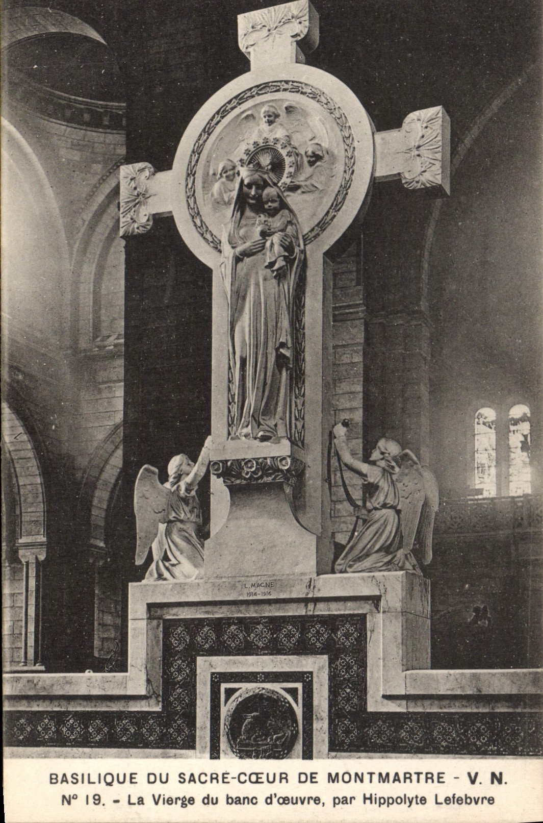CPA Basilique du Sacre Coeur de Montmartre La Vierge du banc d'oeuvre par Hippolyte Lefebvre