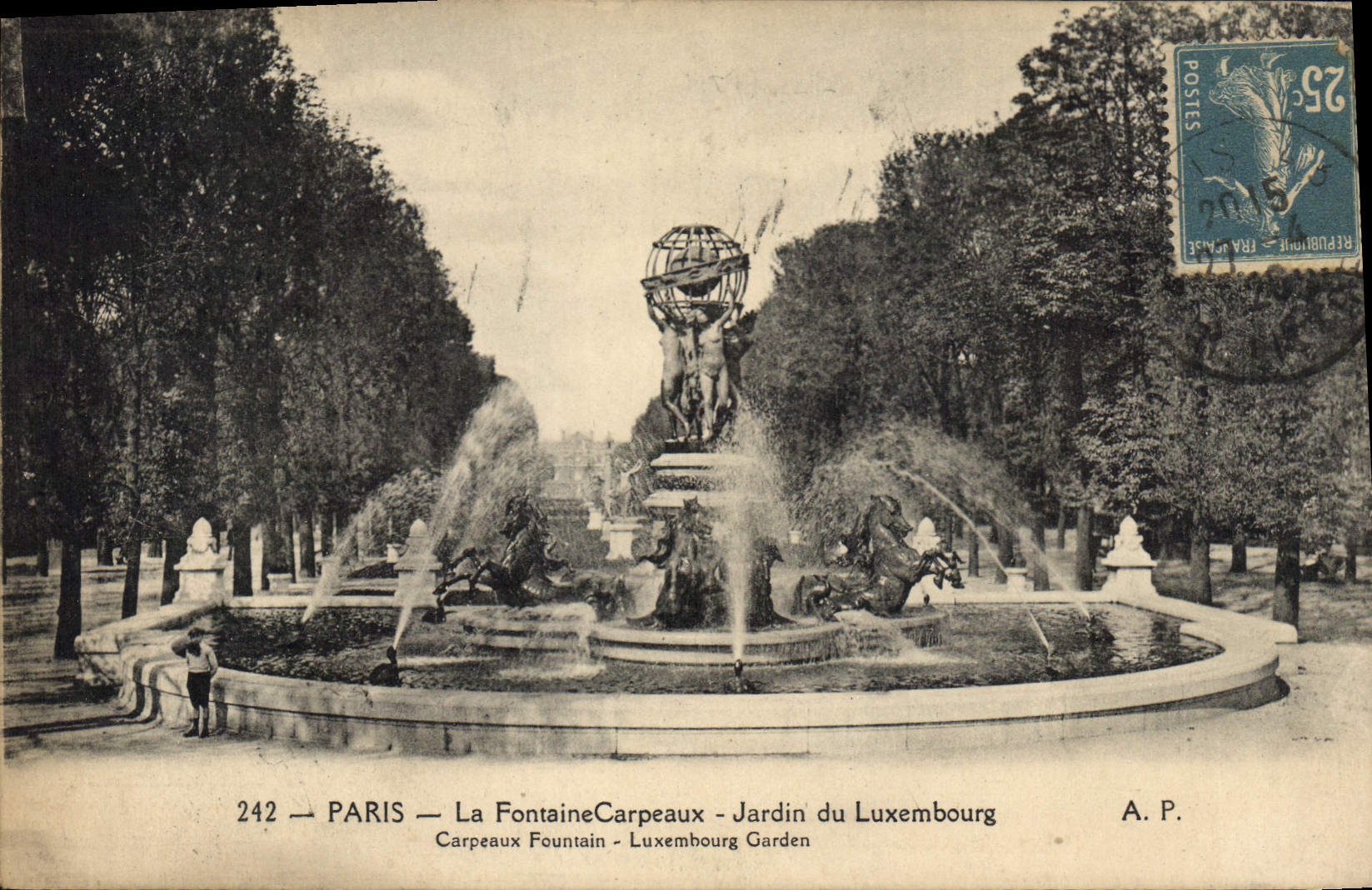 CPA Paris La Fontaine Carpeaux Jardin du Luxembourg 