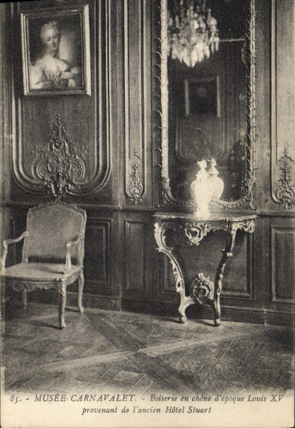 CPA Musee Carnavalet Boiserie en chene d'epoque Louis XV provenant de l'ancien Hotel Stuart 