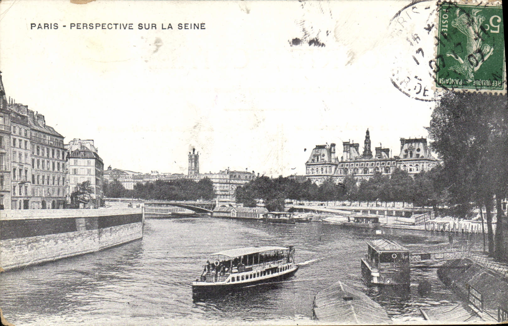 CPA Paris Perspective sur la Seine 