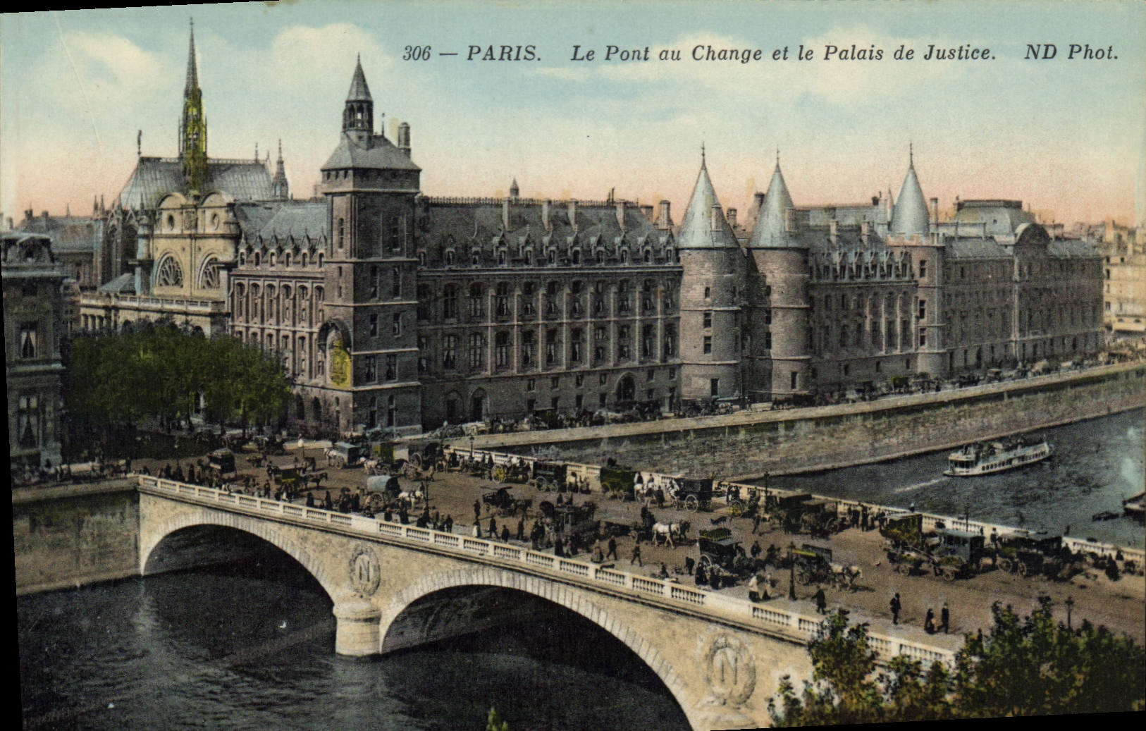 CPA Paris Le Pont au Change et le Palais de Justice 