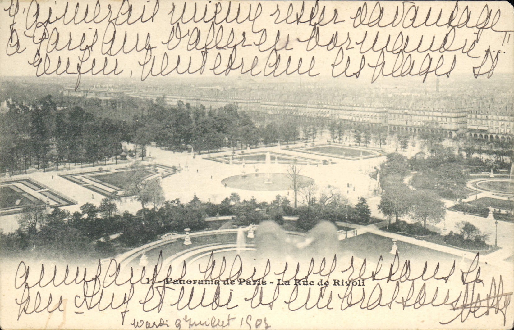 CPA Panorama de Paris La Rue de Rivoli 