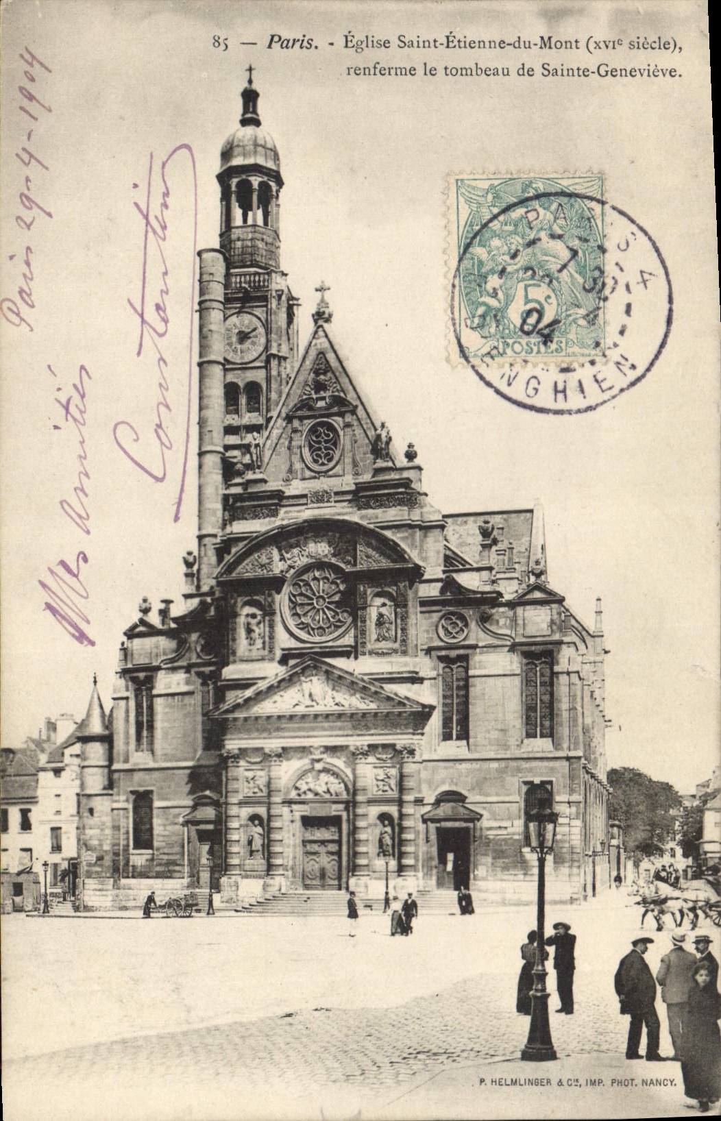 CPA Paris Eglise Saint Etienne du Mont renferme le tombeau de Sainte Genevieve 