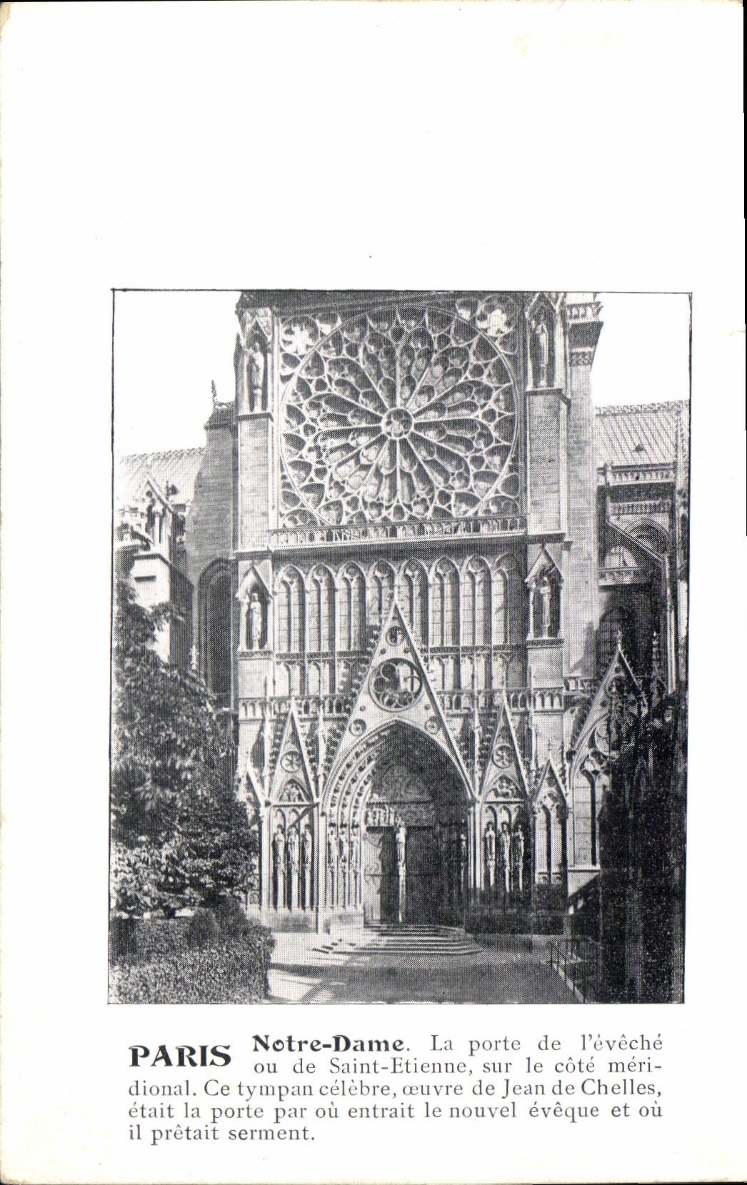 CPA Paris Notre Dame La porte de l'eveche ou de Saint Etienne sur le cote meridional 