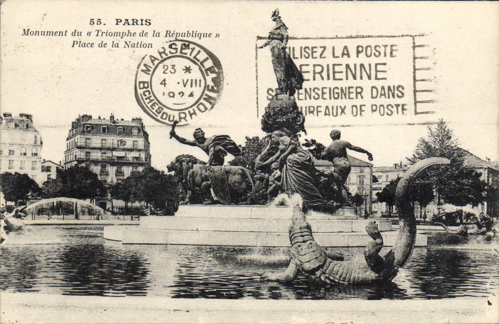 CPA Paris Monument du Triomphe ed la Republique Place de la Nation 