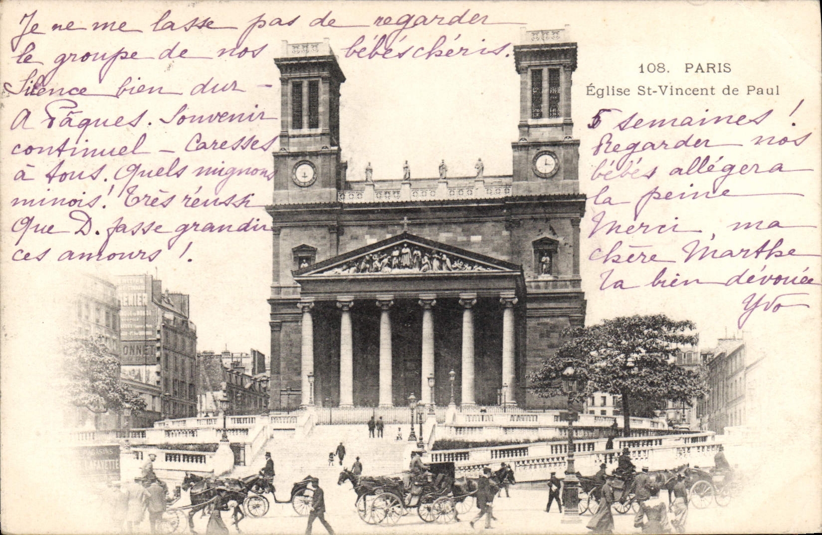 CPA Paris Eglise St Vincent de Paul 