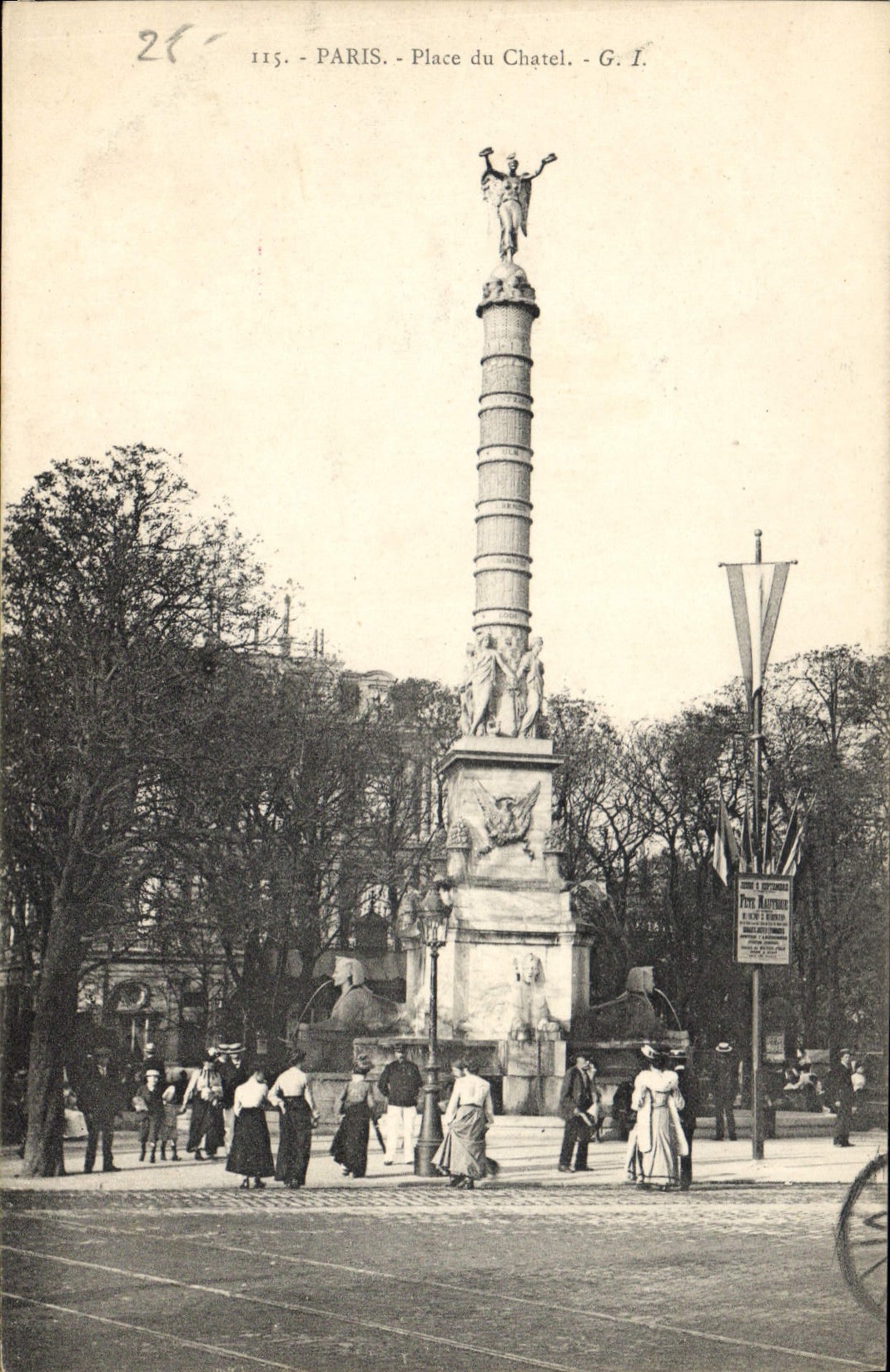 CPA Paris Place du Chatel 