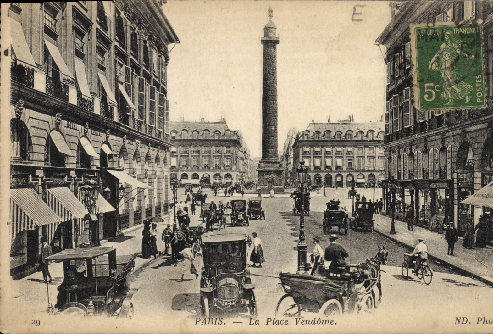 CPA Paris La Place Vendome 