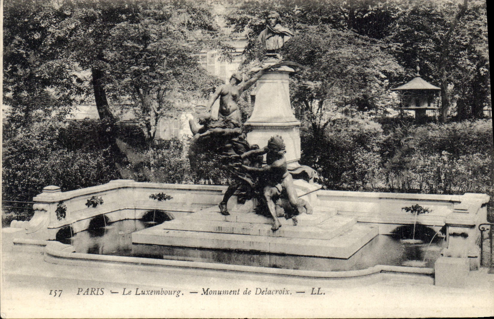 CPA Paris Le Luxembourg Monument de Delacroix 
