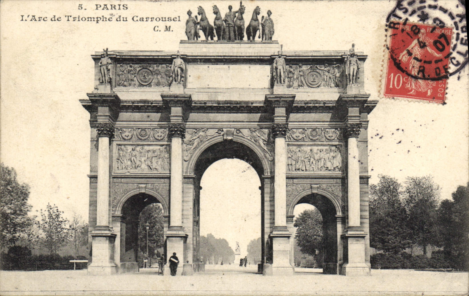 CPA Paris L'Arc de Triomphe du Carrousel 