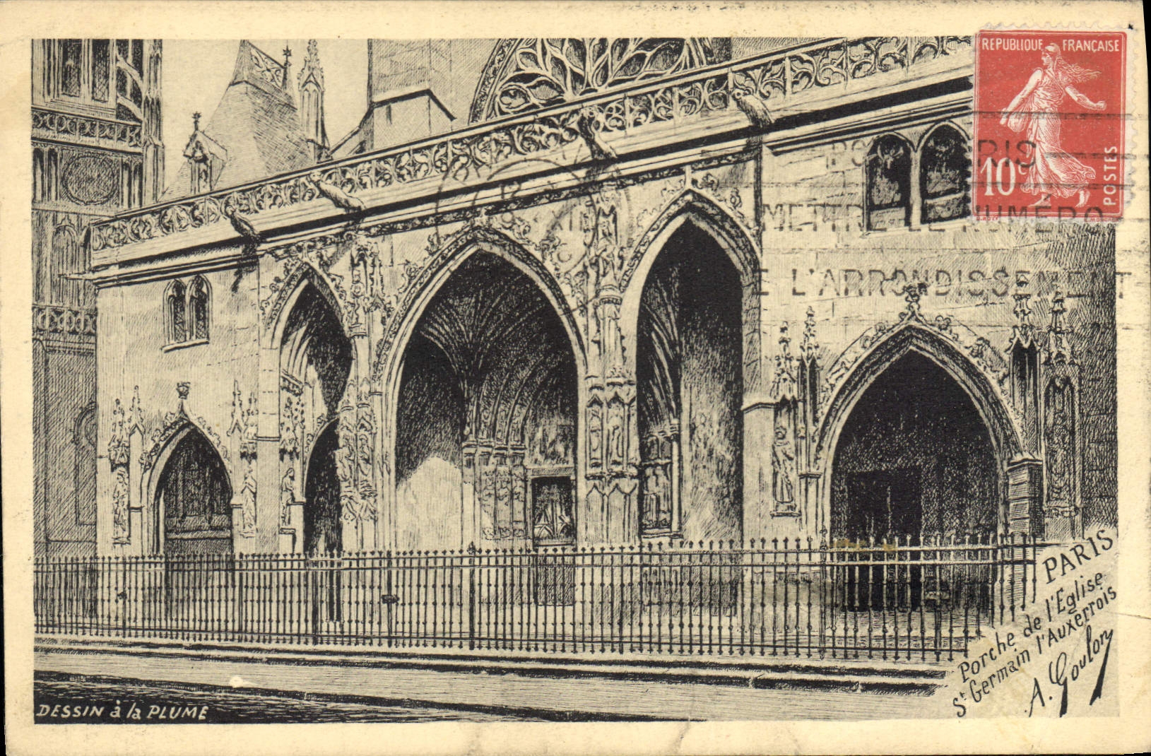 CPA Paris Porche de l'Eglise St Gemain l'Auxerrois