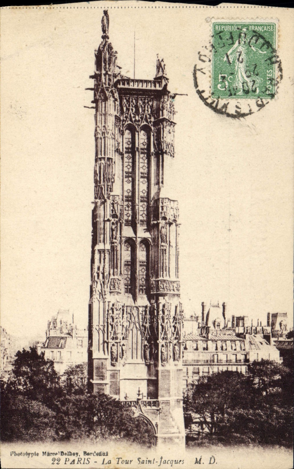 CPA Paris La Tour Saint Jacques 