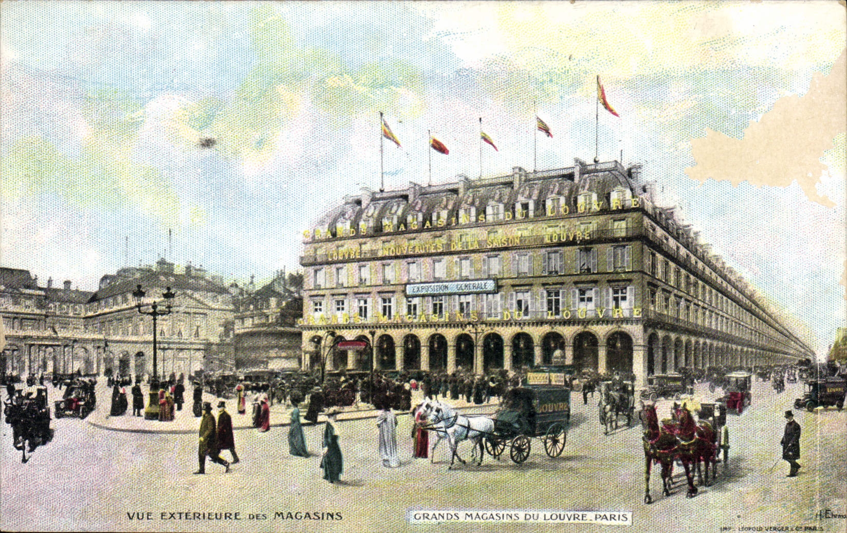 CPA Vue exterieure des Magasins Grands Magasins du Louvre Paris