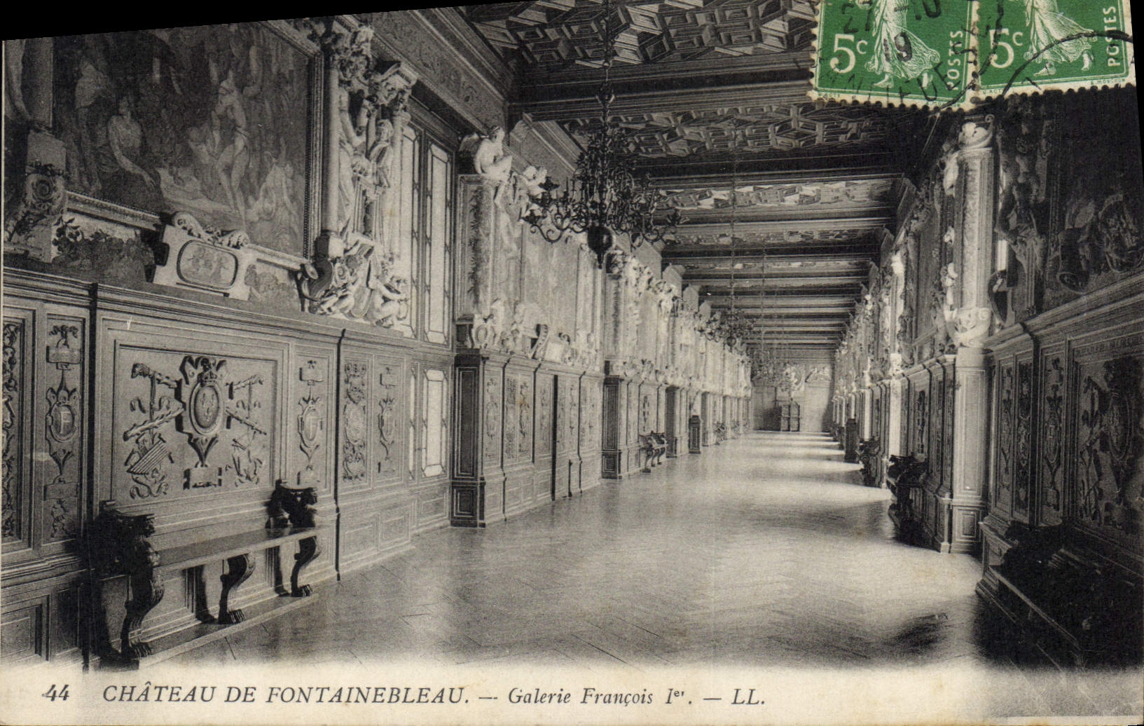 CPA Chateau de Fontainebleau Galerie Francois 1er 
