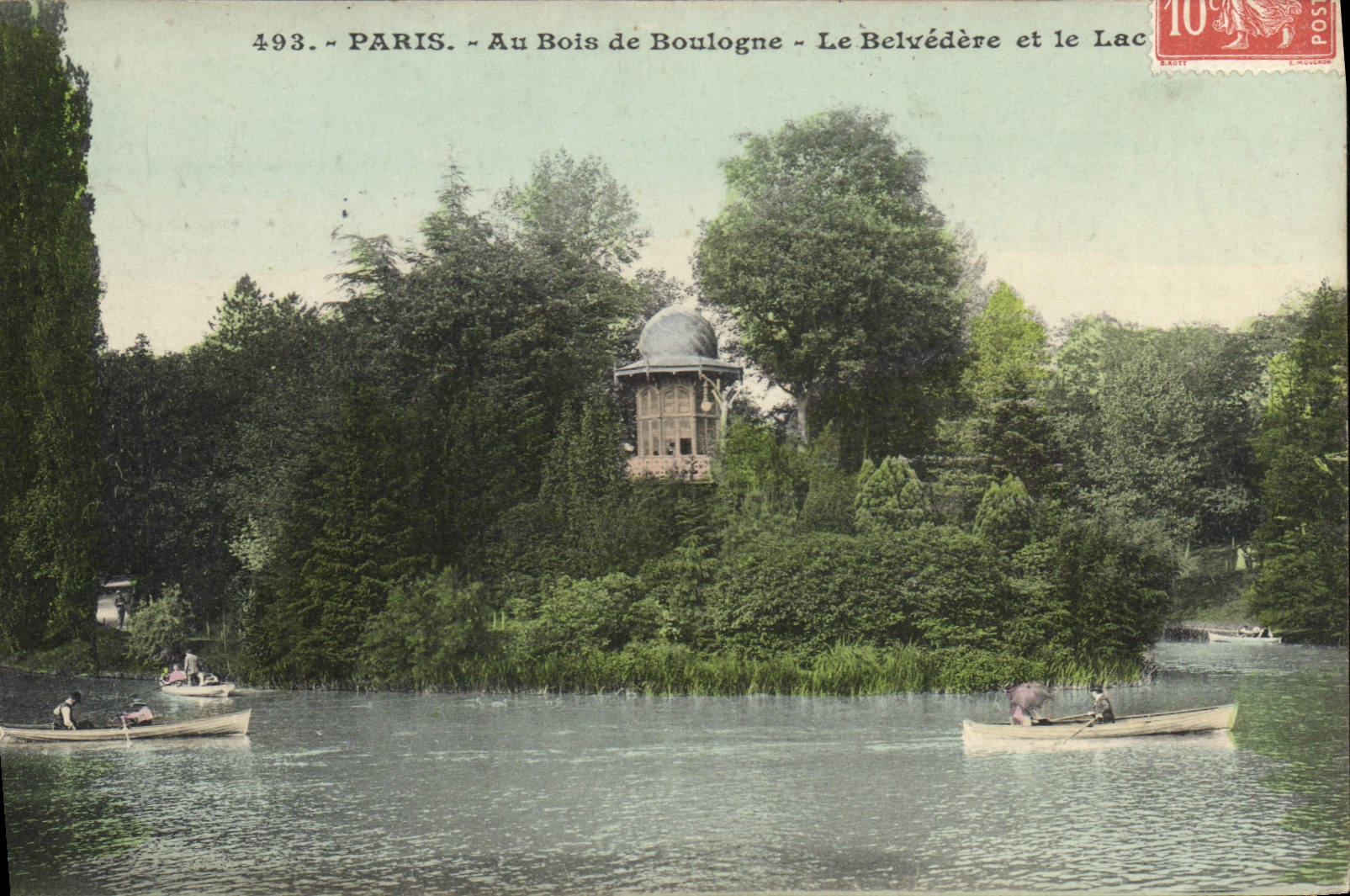 CPA Paris Au Bois de Boulogne le Belvedere et le Lac