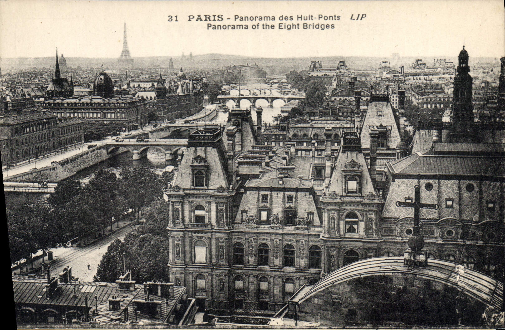 CPA Paris Panorama des Huit Ponts 