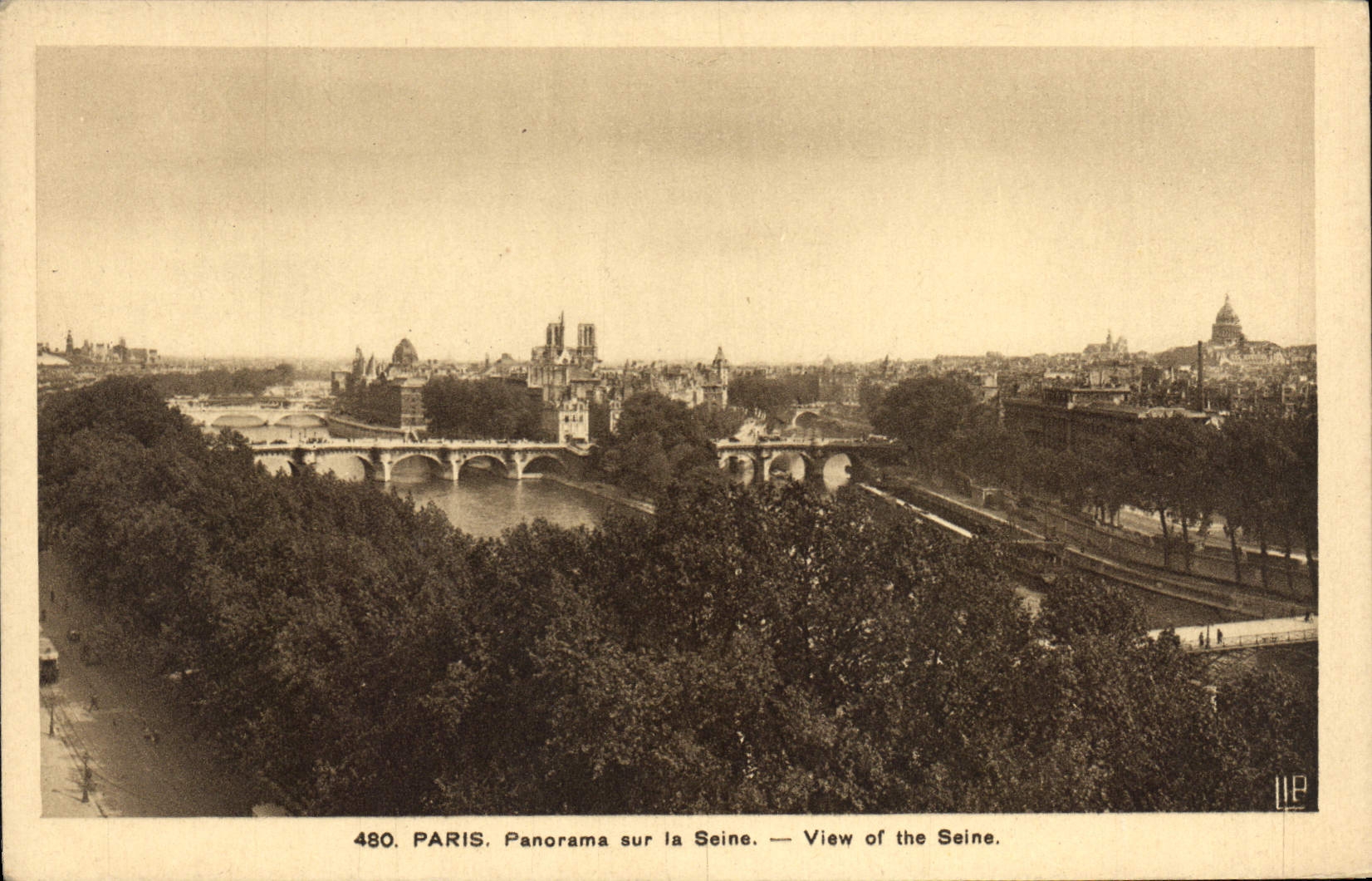 CPA Paris Panorama sur la Seine 