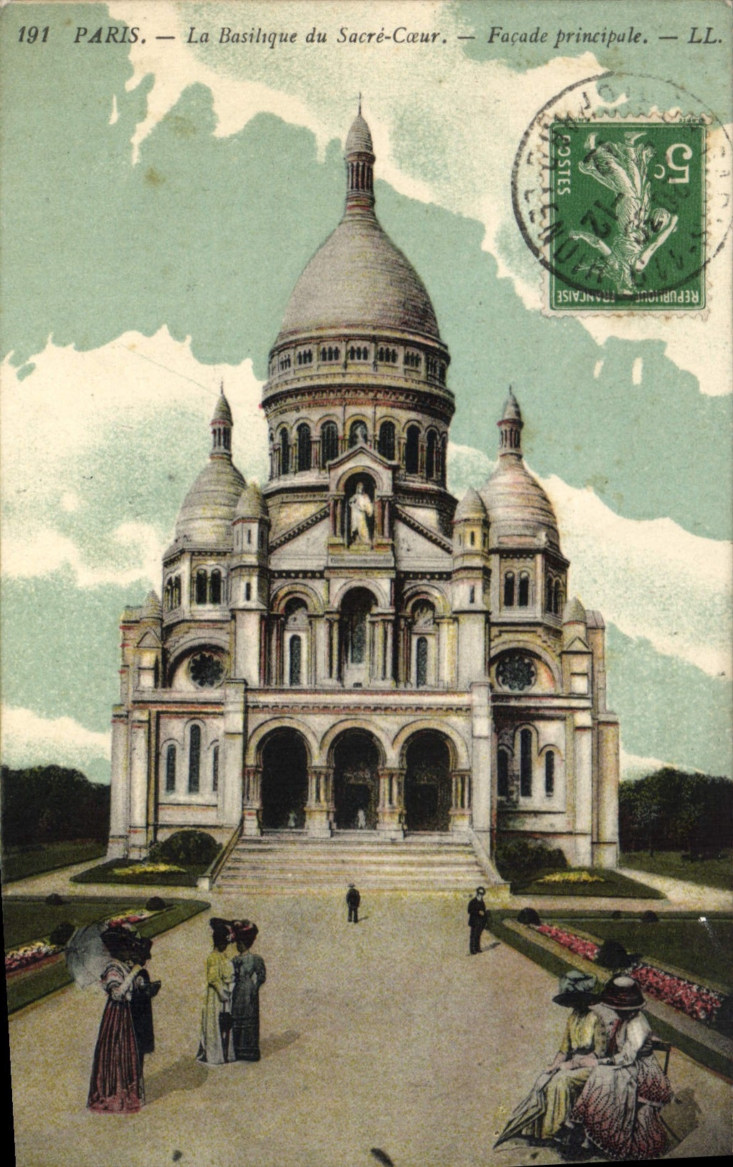 CPA Paris la Basilique du Sacre Coeur facade Principale