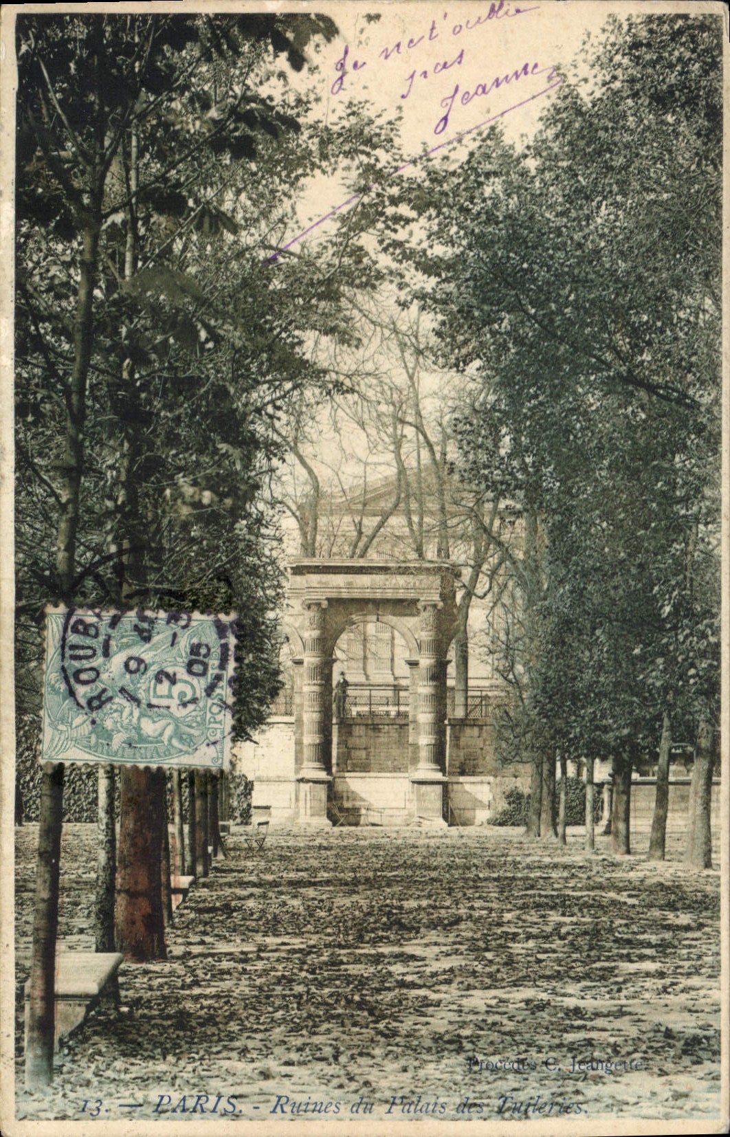 CPA Paris Ruines du Palais des Tuileries