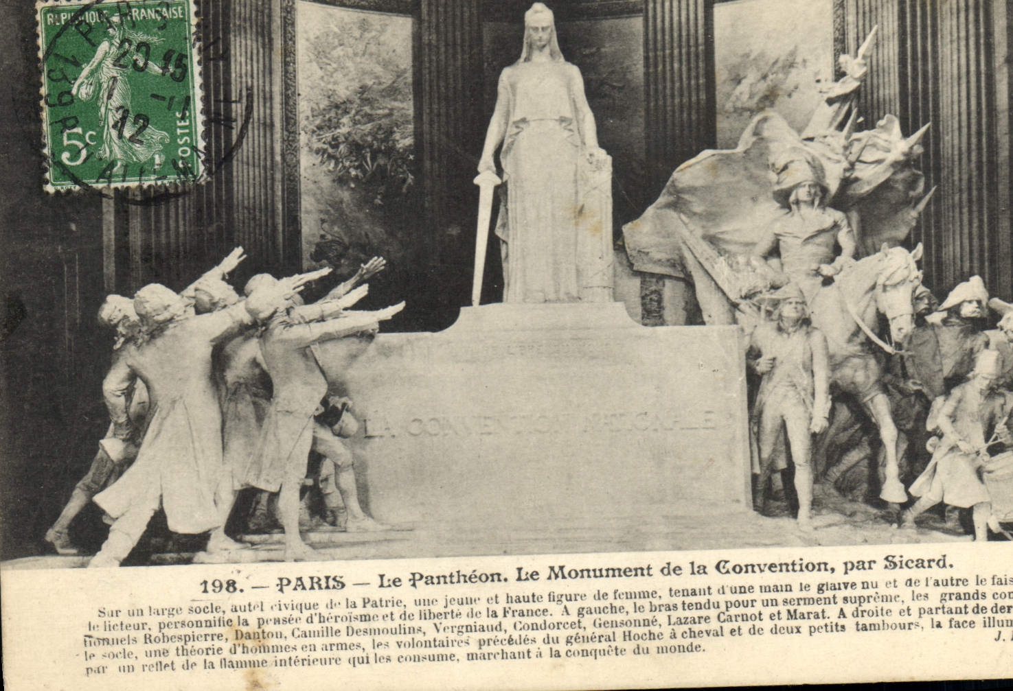 CPA Paris le Pantheon le Monument de la Convention par Sicard