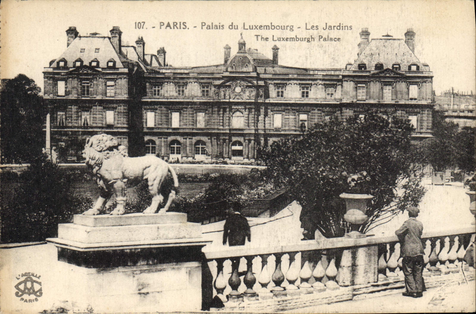 CPA Paris Palais du Luxembourg les jardins 