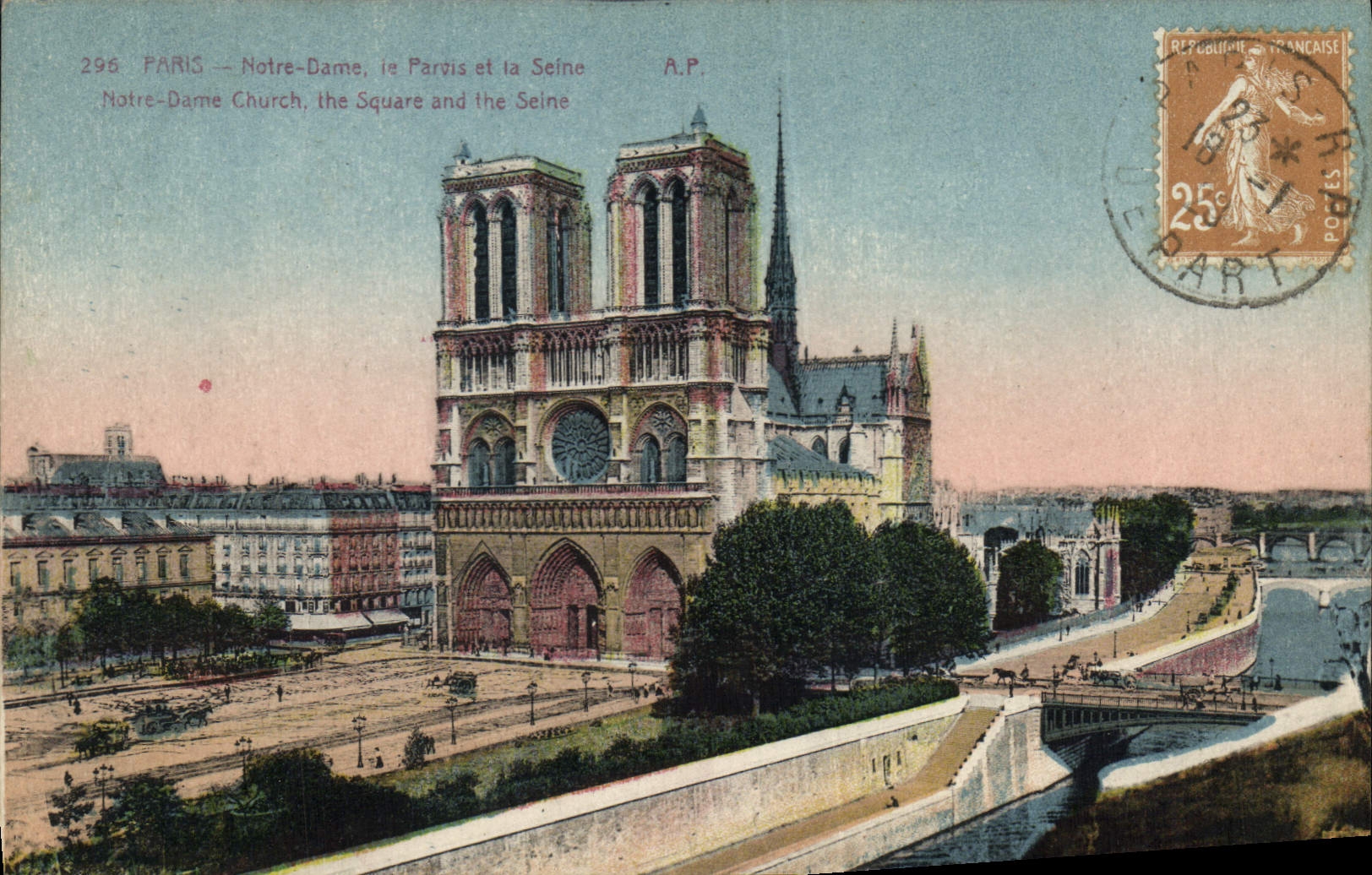 CPA Paris Notre Dame la Place et la Seine 