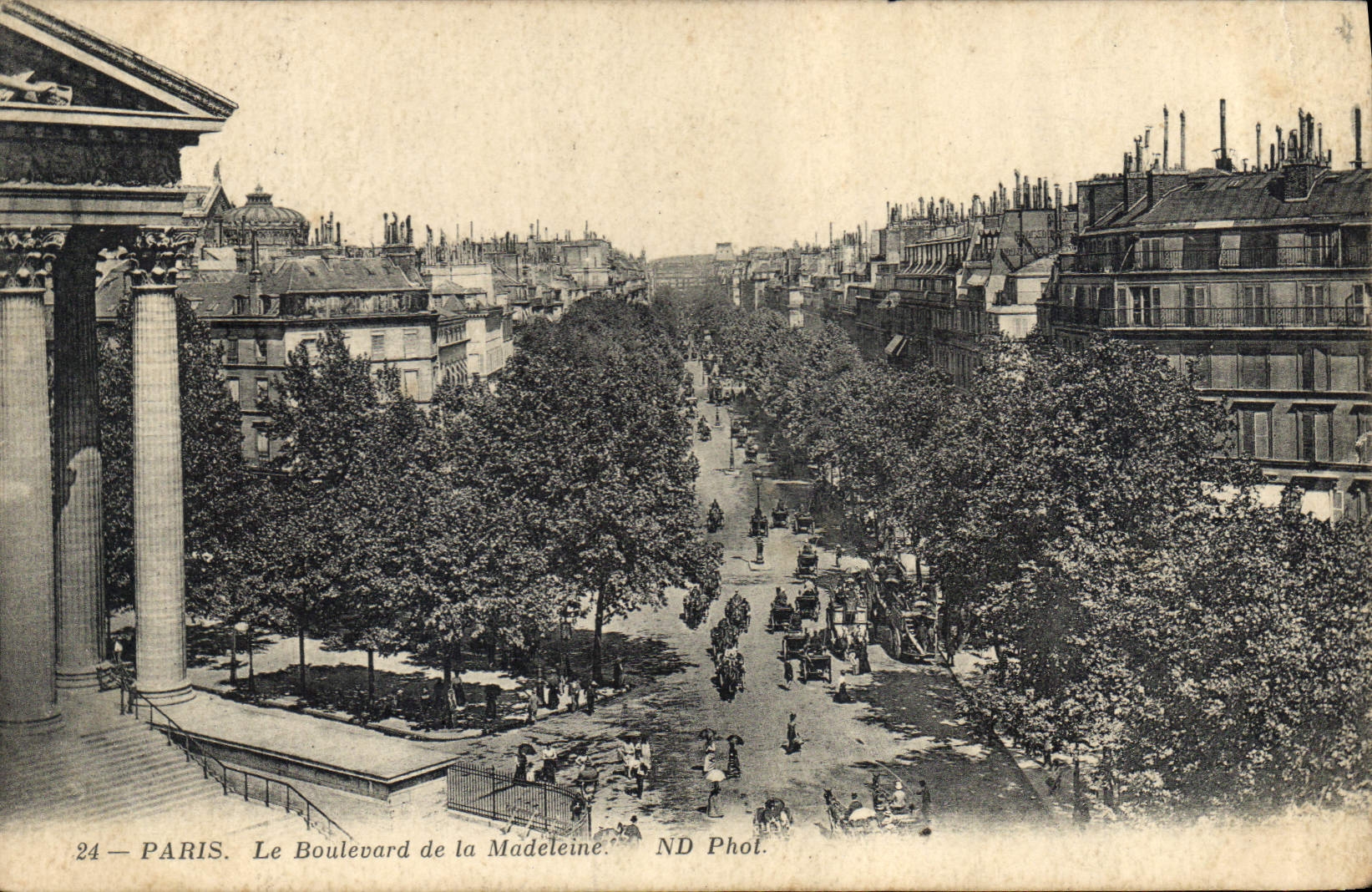 CPA Paris Le Boulevard de la Madeleine 