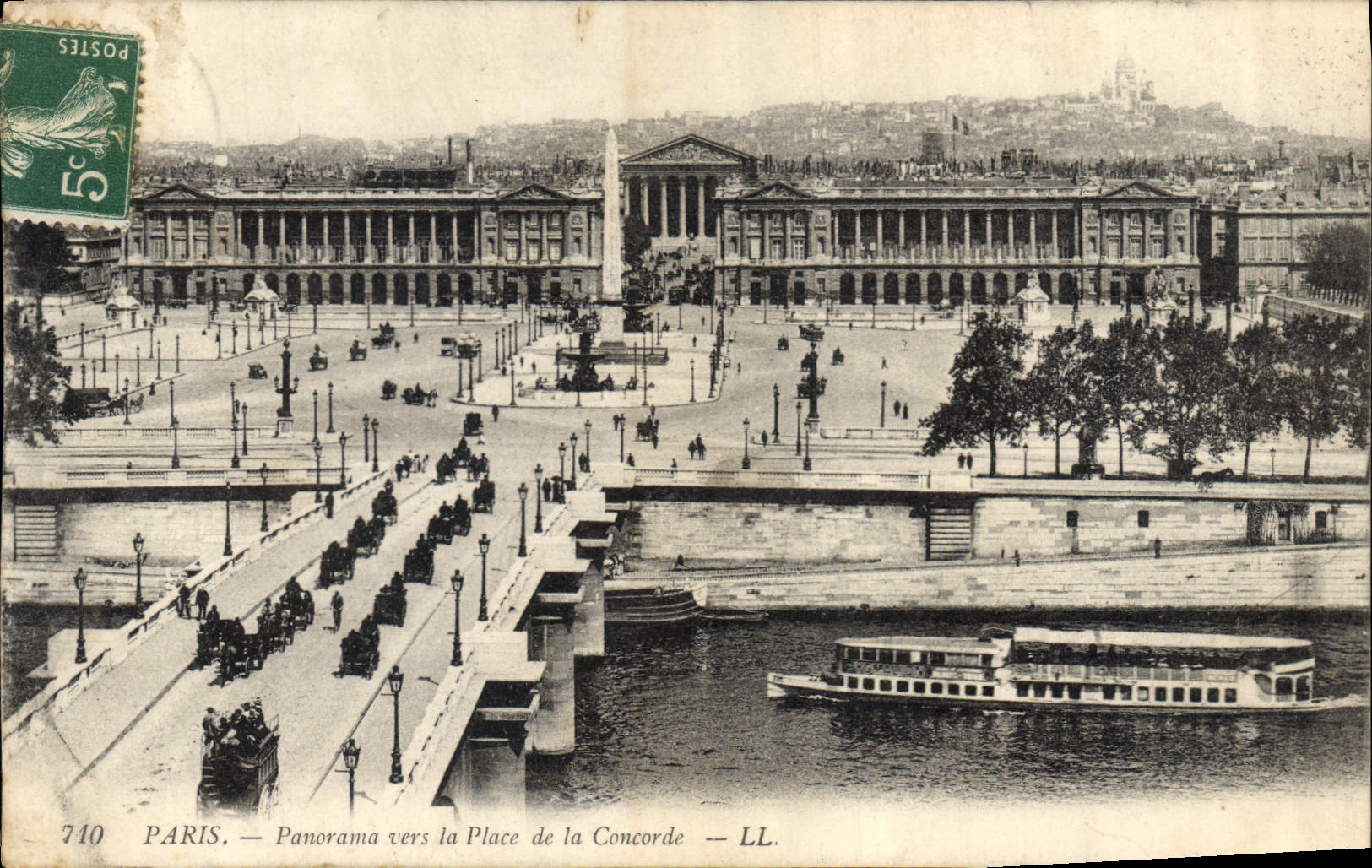 CPA Paris Panorama vers la Place de la Corcorde 