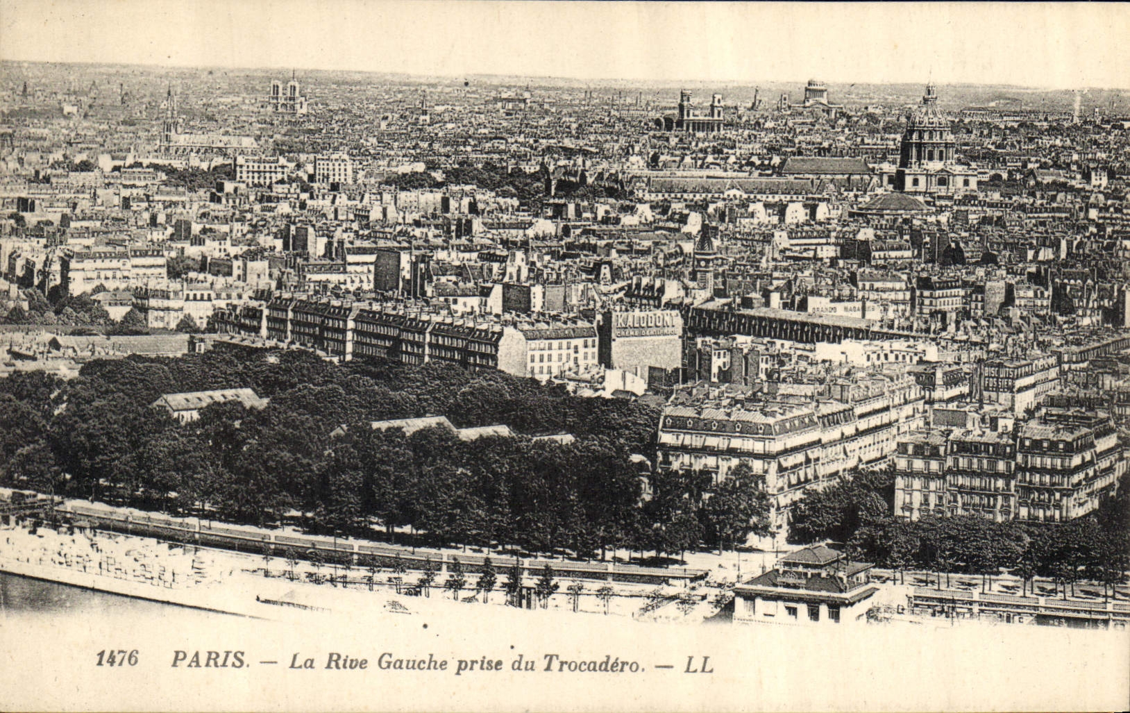 CPA Paris La Rive Gauche prise du Trocadero 