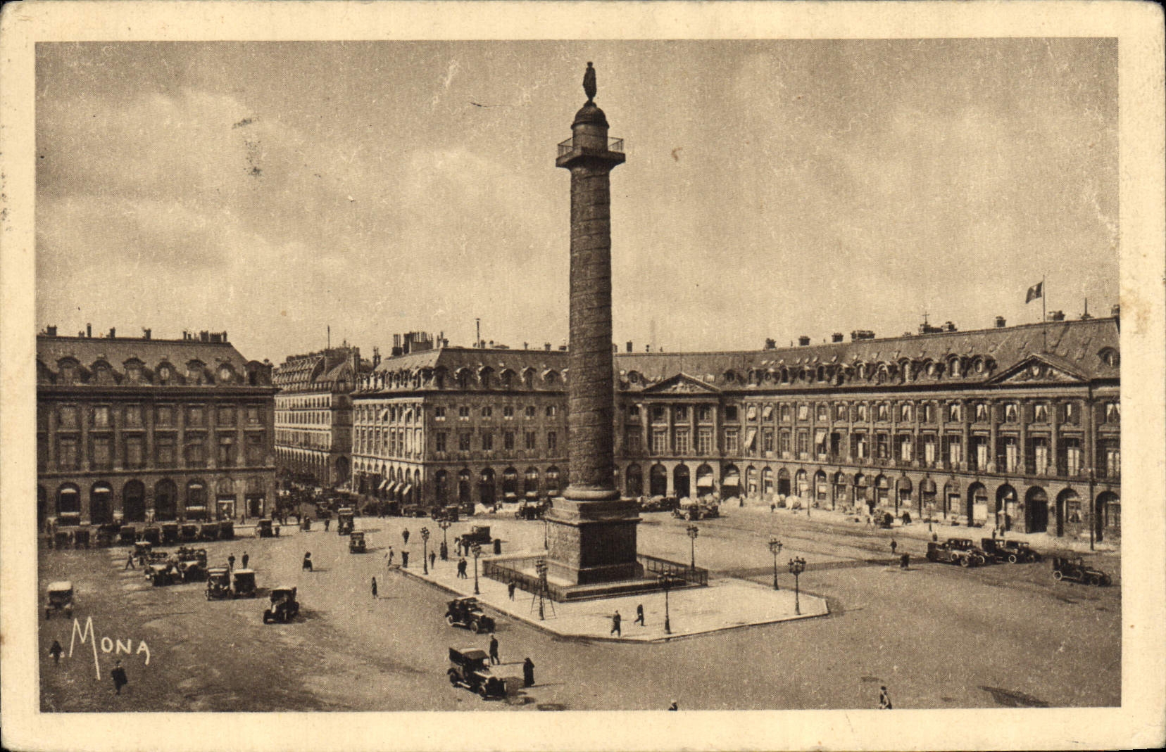 CPA Les Petits Tableaux de Paris La Place et la Colonne Vendome 
