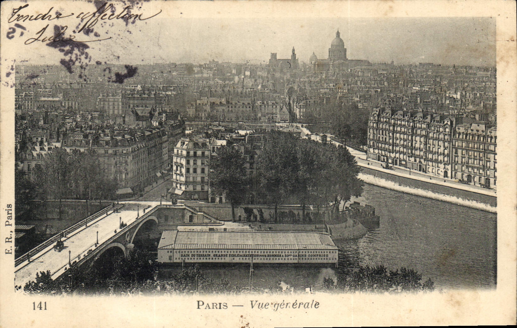 CPA Paris Vue generale Ecole de natation pour hommes