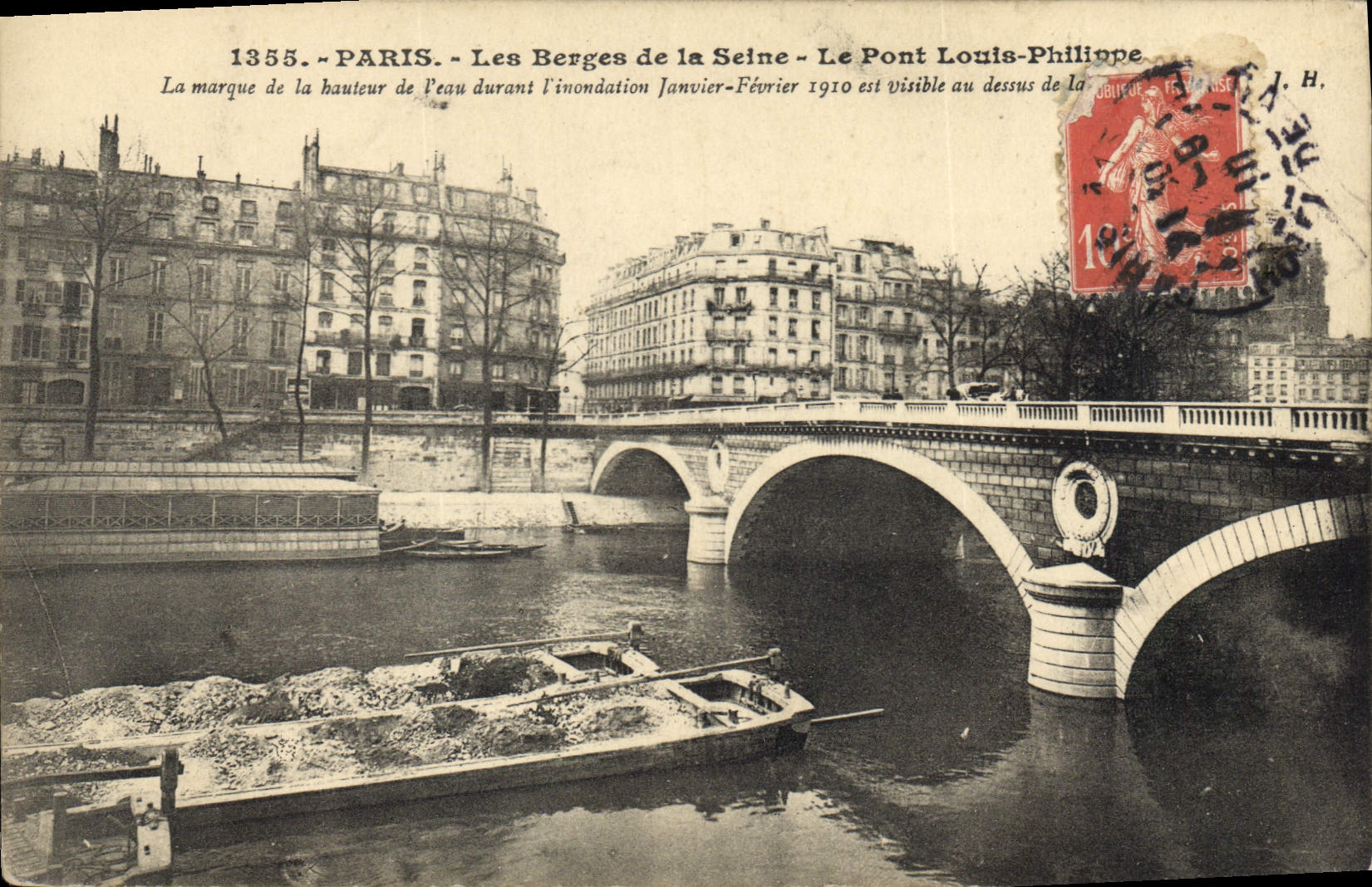 CPA Paris Les Berges de la Seine Le Pont Louis Philippe 