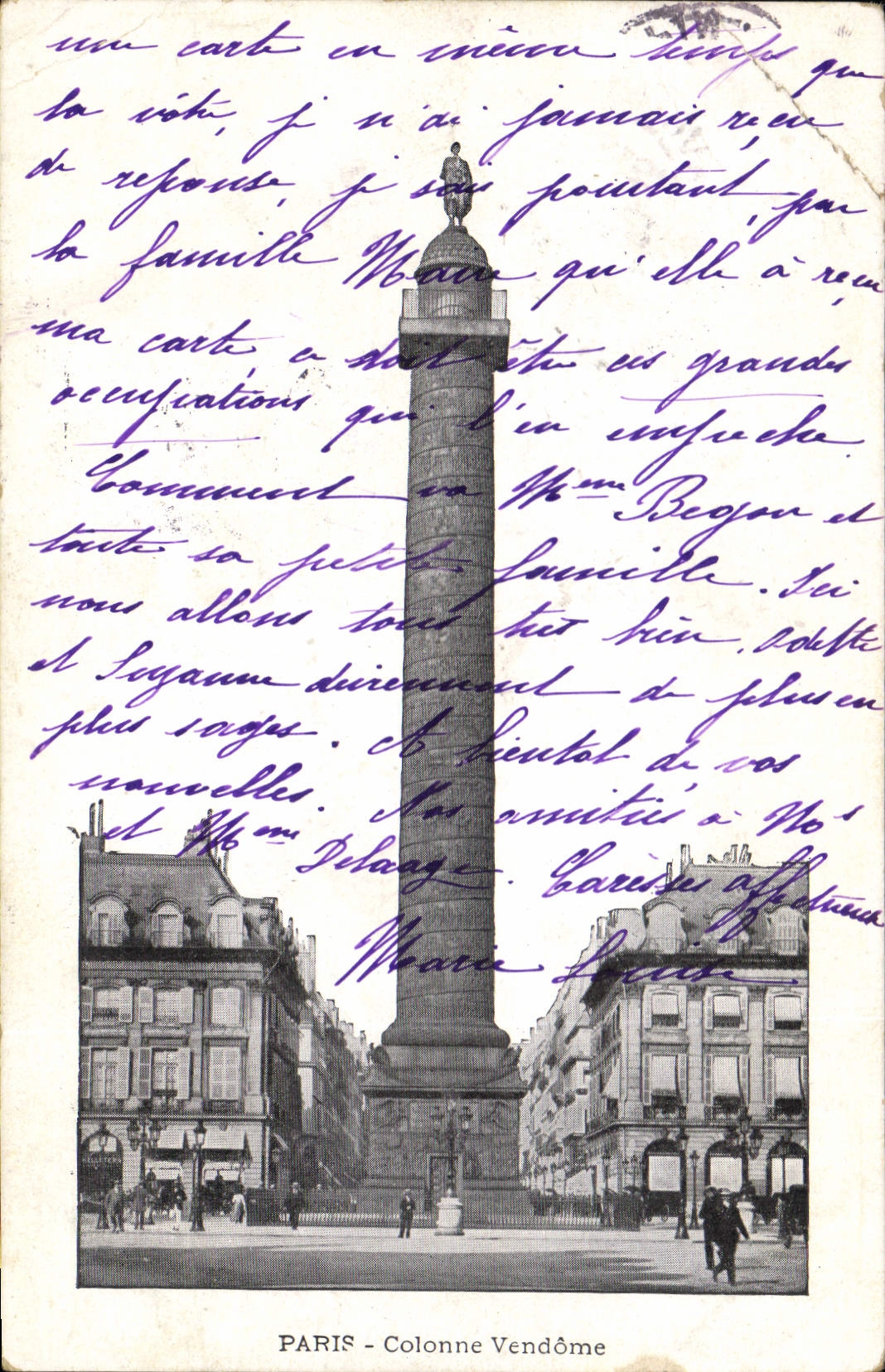 CPA Paris Colonne Vendome 