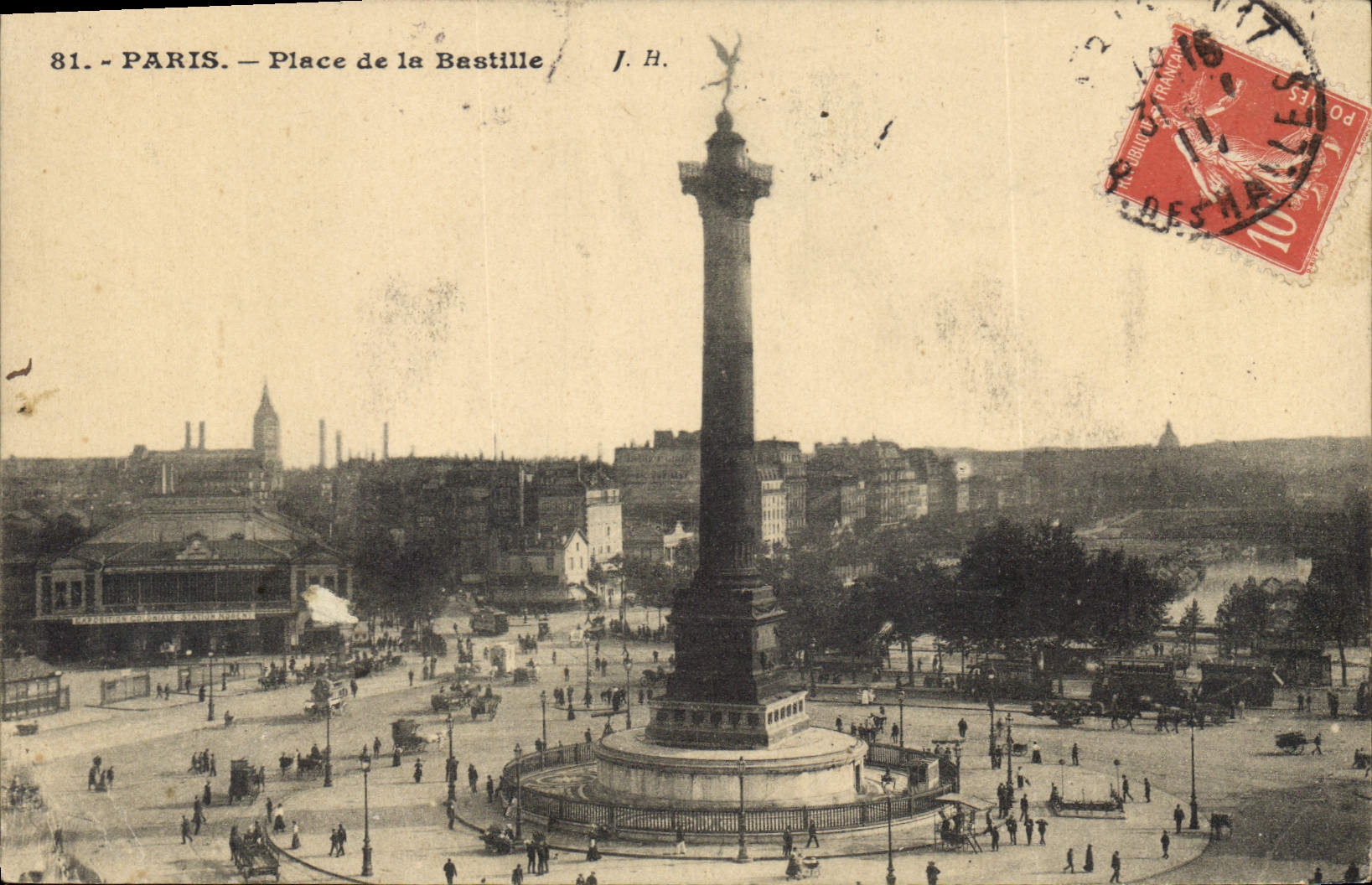 CPA Paris Place de la Bastille 