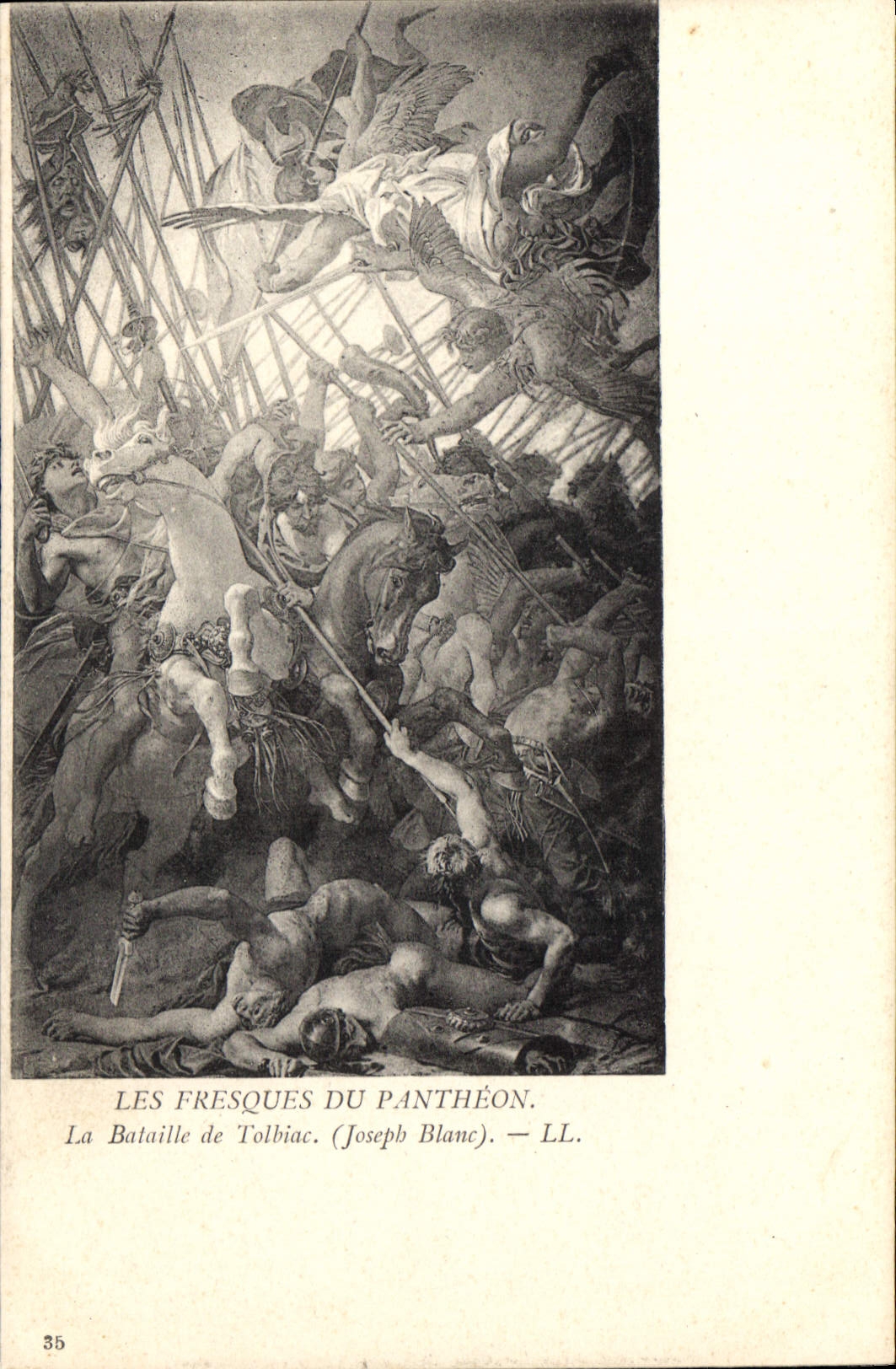 CPA Les Fresques du Pantheon la Bataille de Talbiac Joseph Blanc