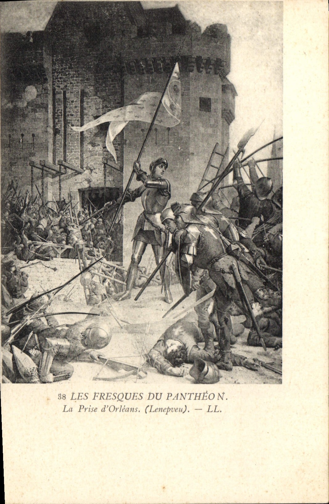 CPA Les Fresques du Pantheon la Prise d'Orleans Lenepveu
