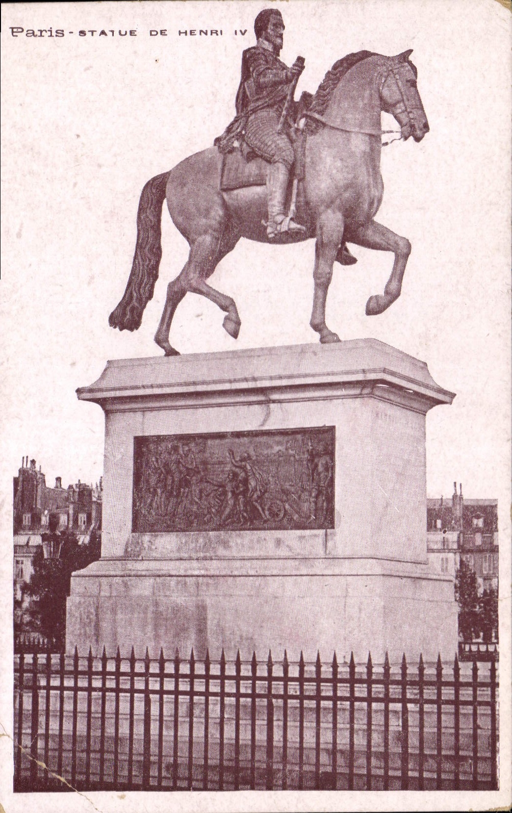 CPA Paris statue de Henri IV 