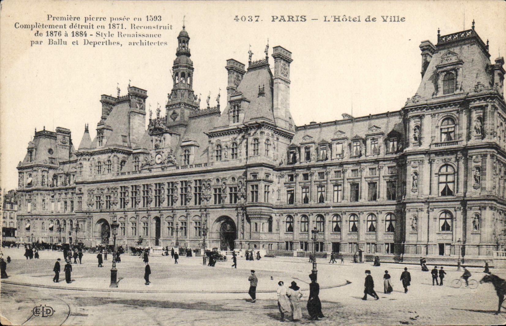 CPA Paris L'Hotel de Ville 