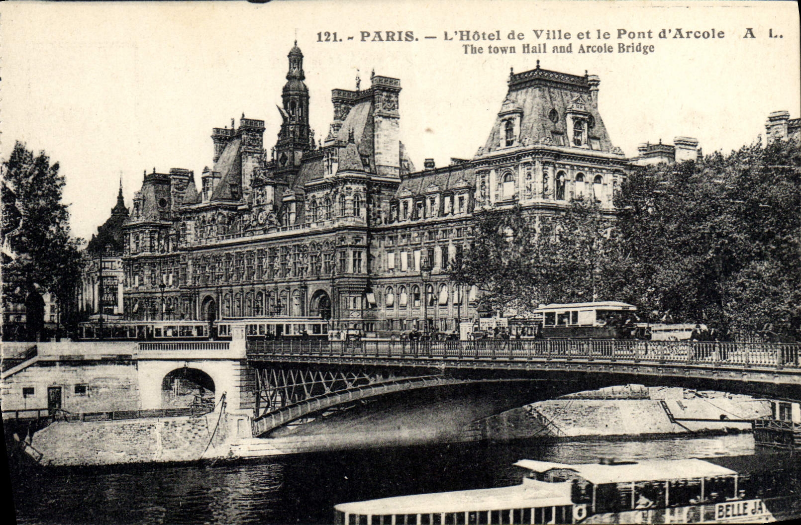 CPA Paris L'Hotel de Ville et le Pont d'Arcole 
