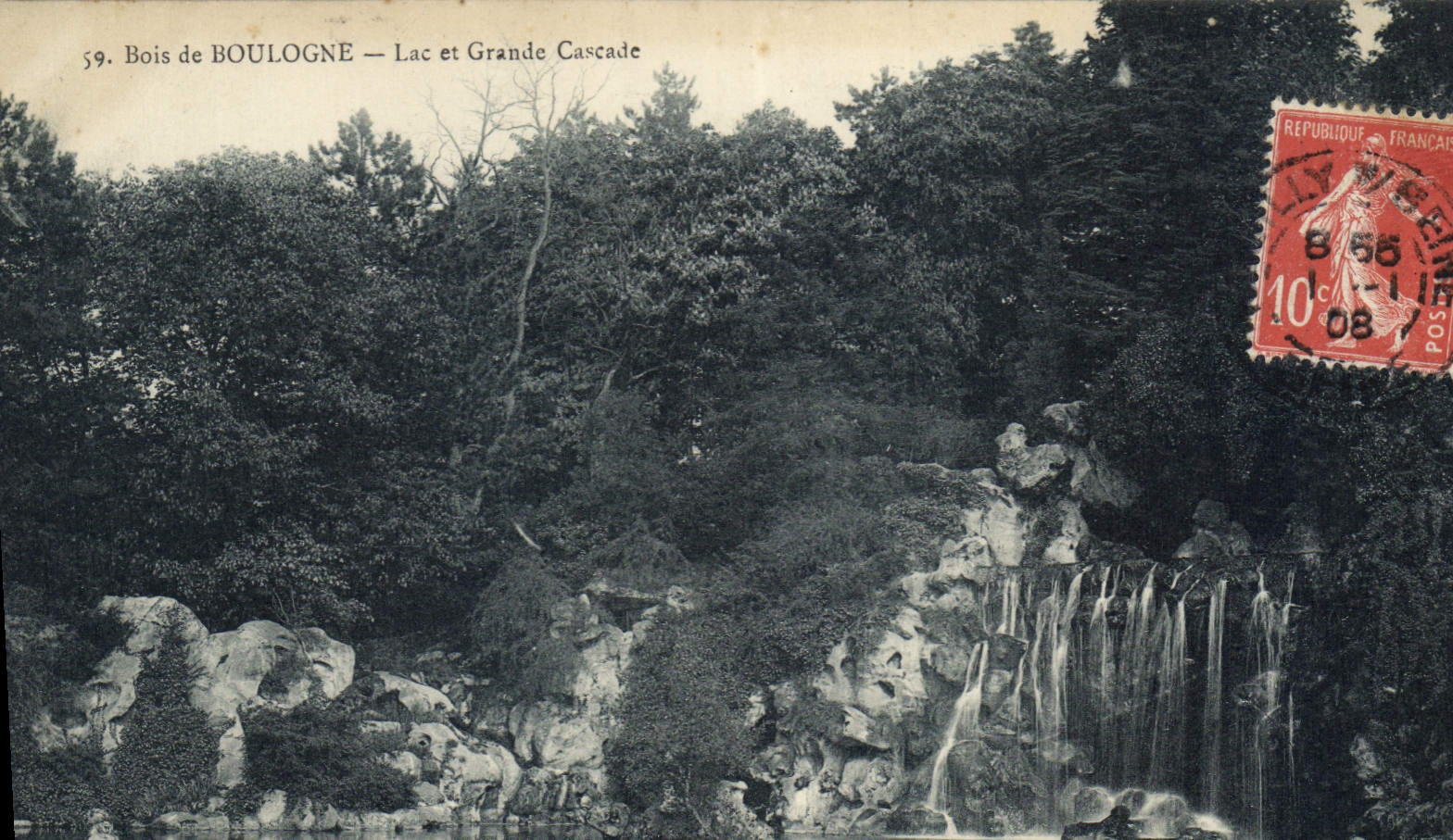 CPA Bois de Boulogne Lac et Grande Cascade