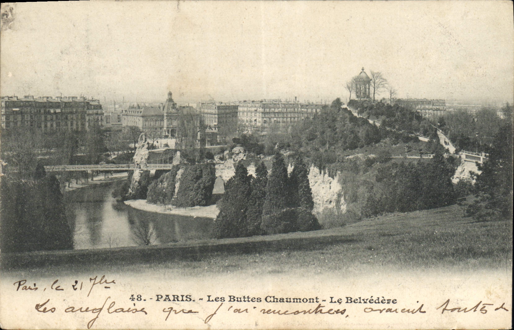 CPA Paris Les Buttes Chaumont Le Belvedere