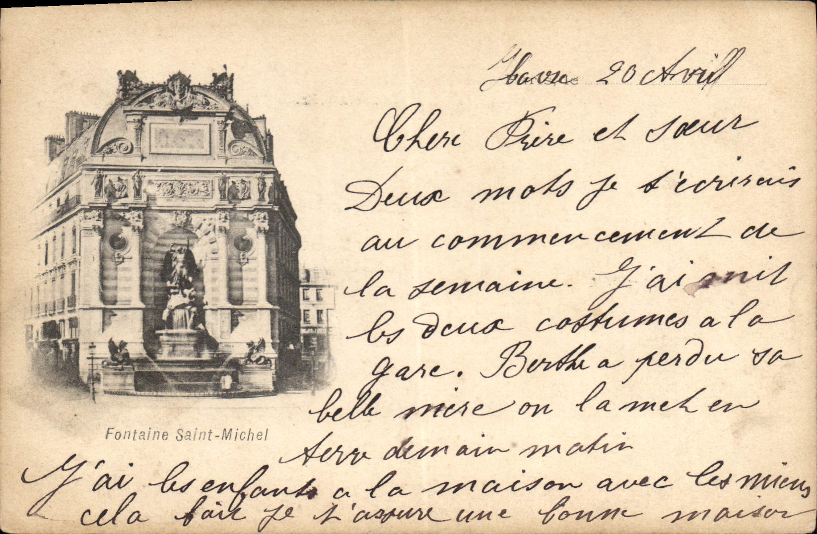 CPA Paris Fontaine Saint Michel 