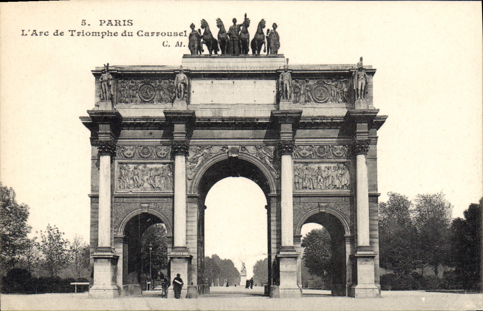 CPA Paris l'Arc de Triomphe du Carrousel 