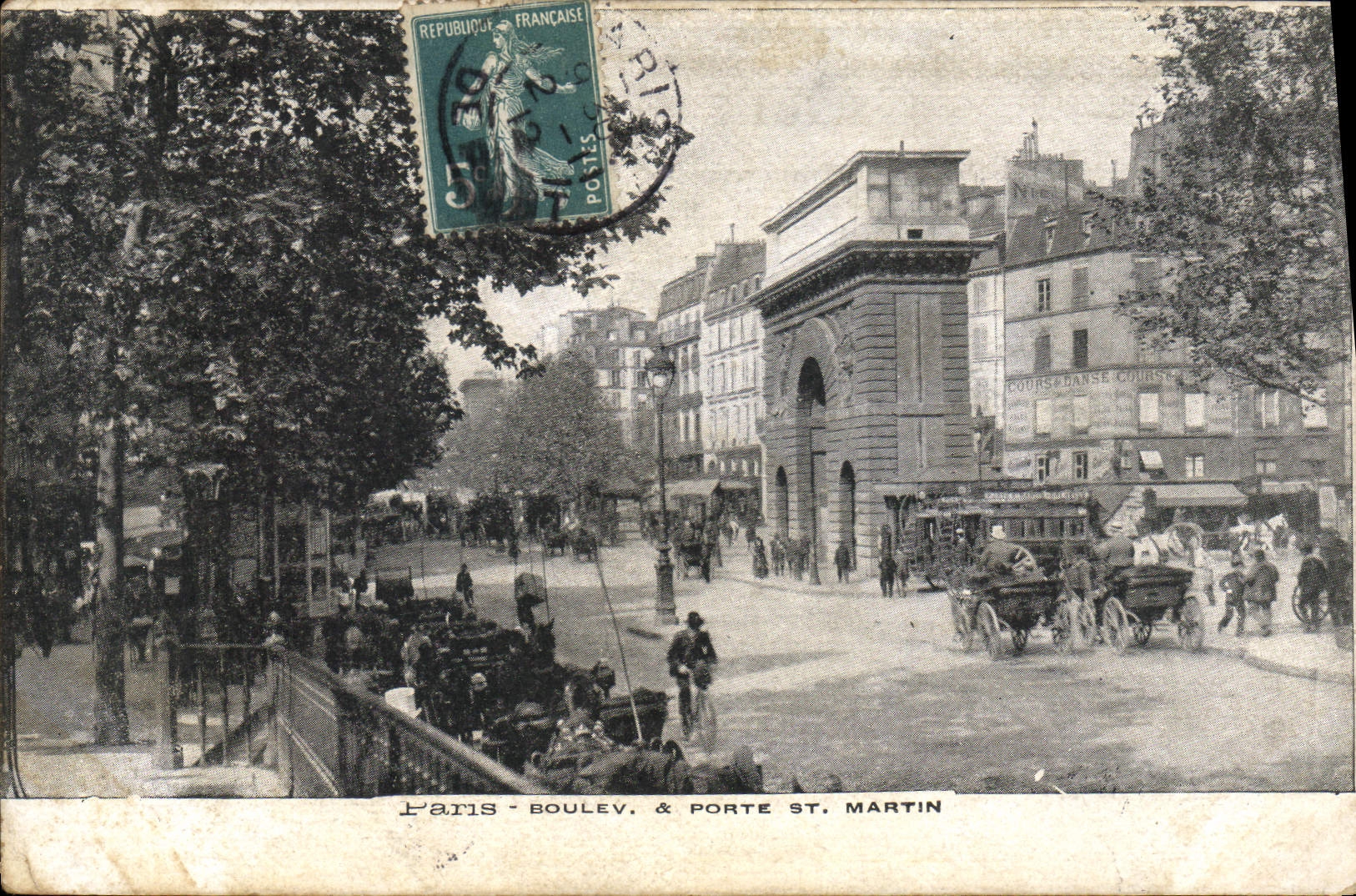 CPA Paris Boulev et Porte St Martin 