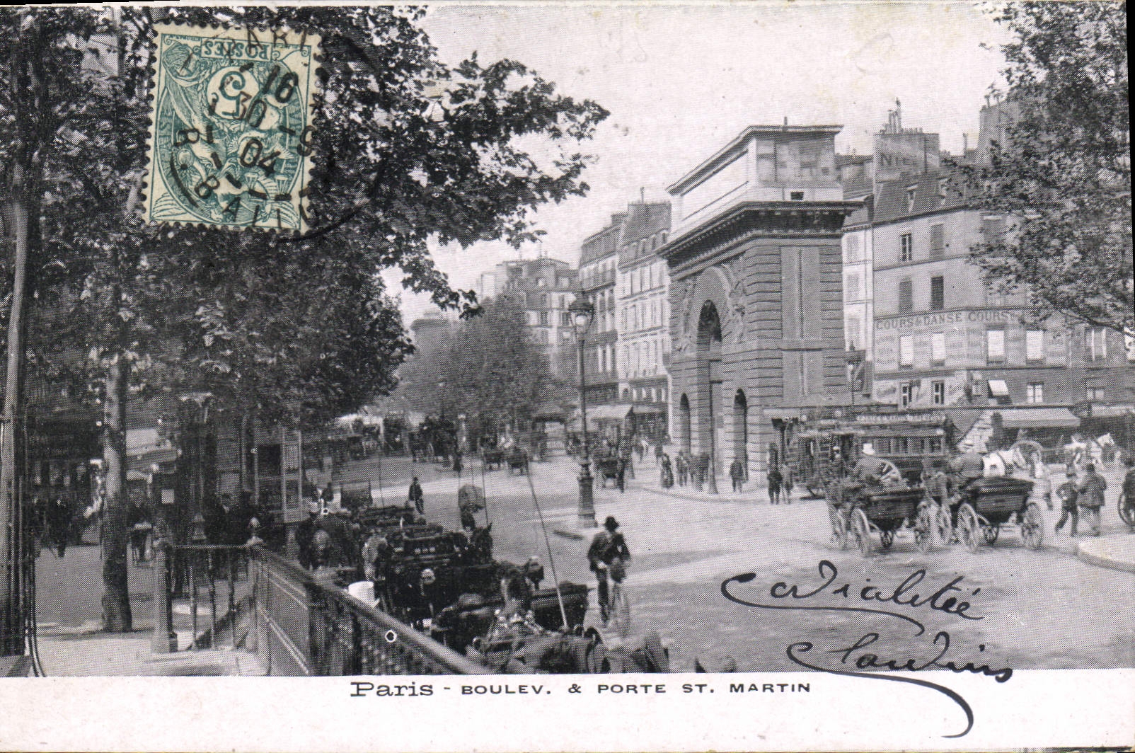 CPA Paris Boulev et Porte St Martin 