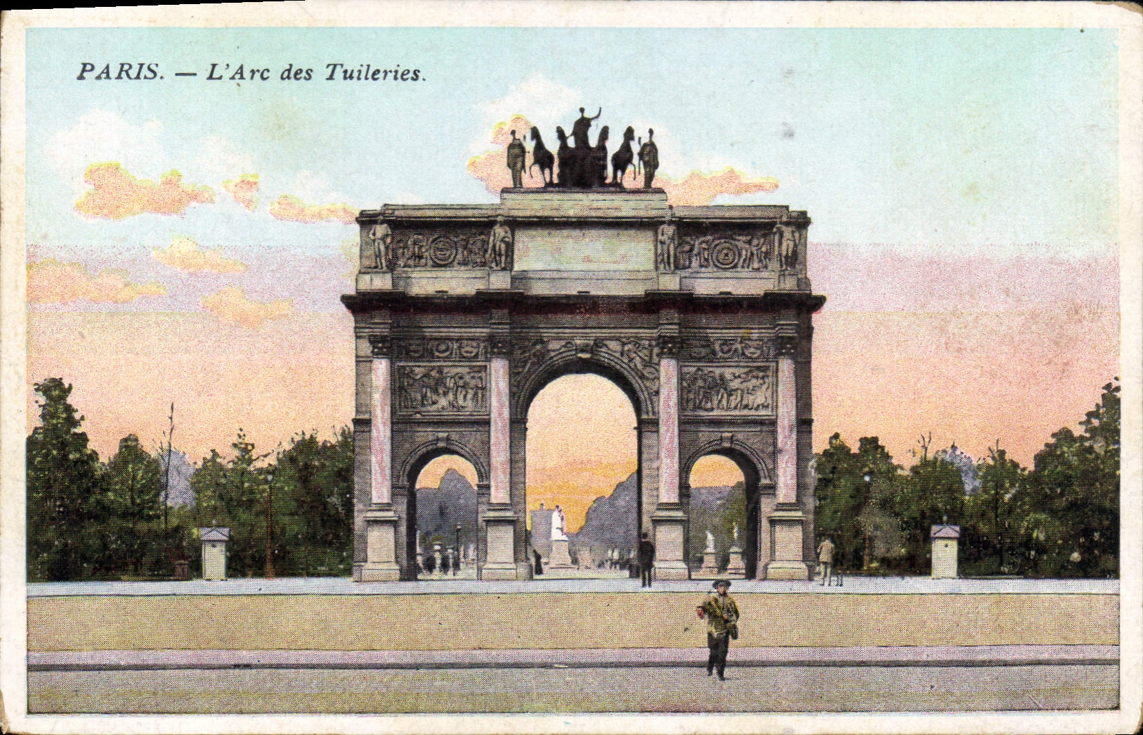 CPA Paris L'Arc des Tuileries 