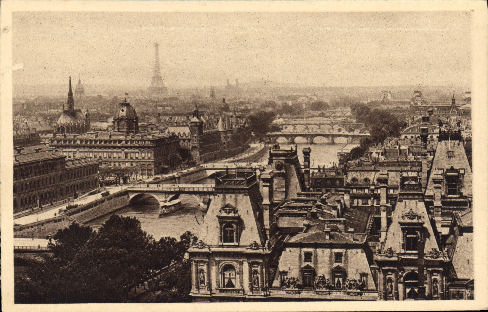 CPA Paris Vue des Sept Ponts prise de Saint Gervais 