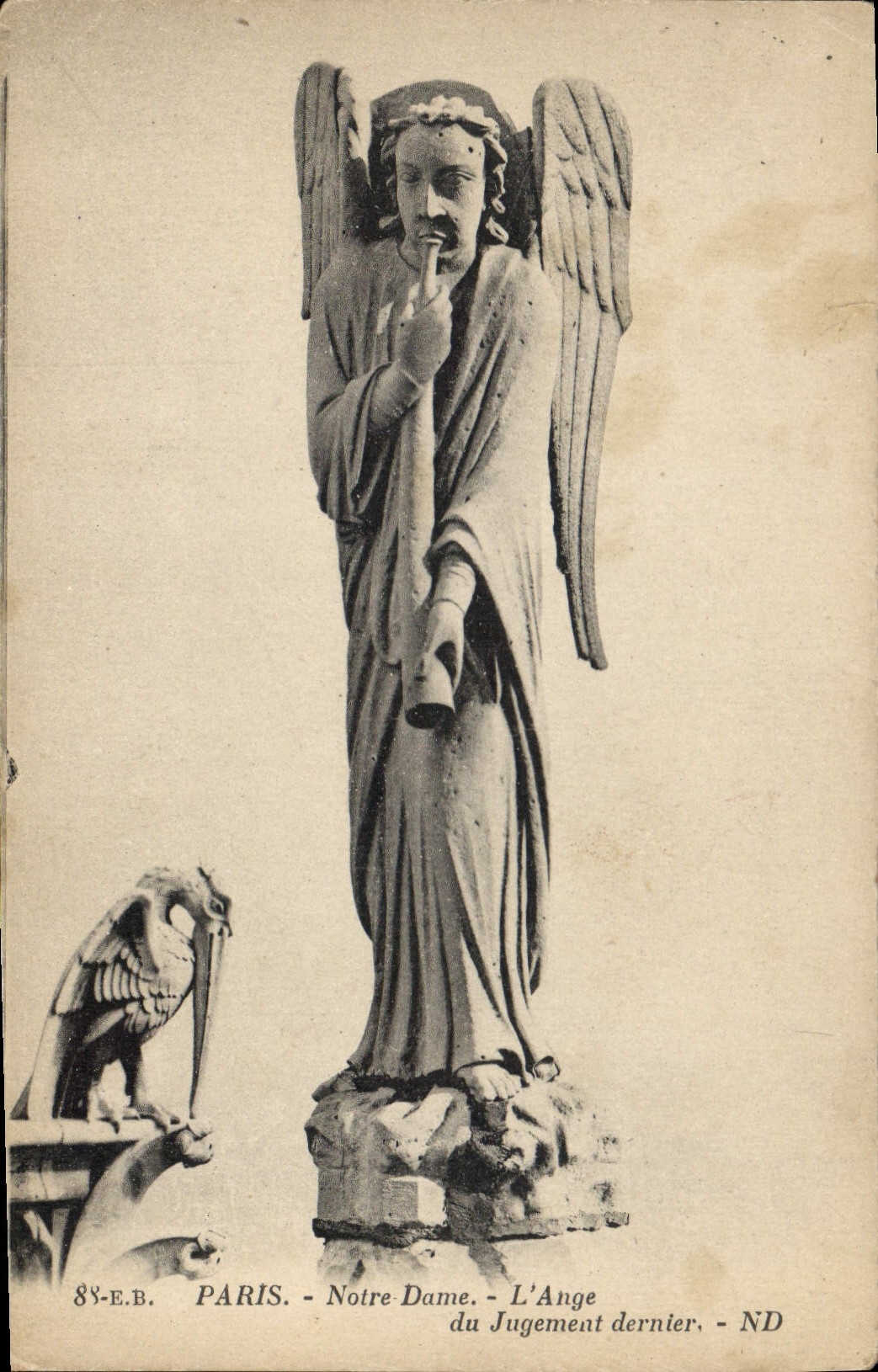 CPA Paris Notre Dame l'Ange du Jugement dernier